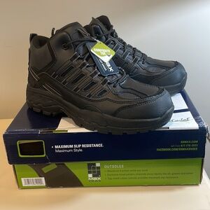 SR Max Trax Steel Toe Work Boots, Men’s Size 10.5, Black
